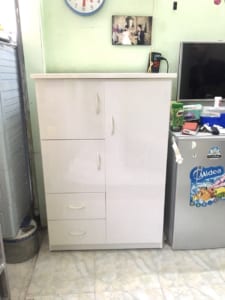 tủ nhựa cho bé c102 màu trắng