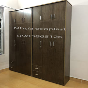 tủ nhựa eco plast 6 cánh 2 ngăn