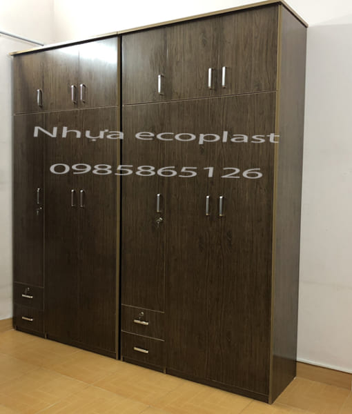 tủ nhựa eco plast 6 cánh 2 ngăn