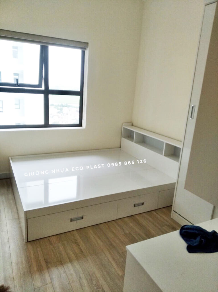 giường nhựa Ecoplast có hộc để đồ