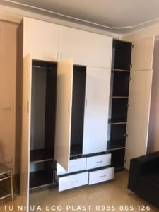 tủ nhựa đựng quần áo 3 buồng người lớn