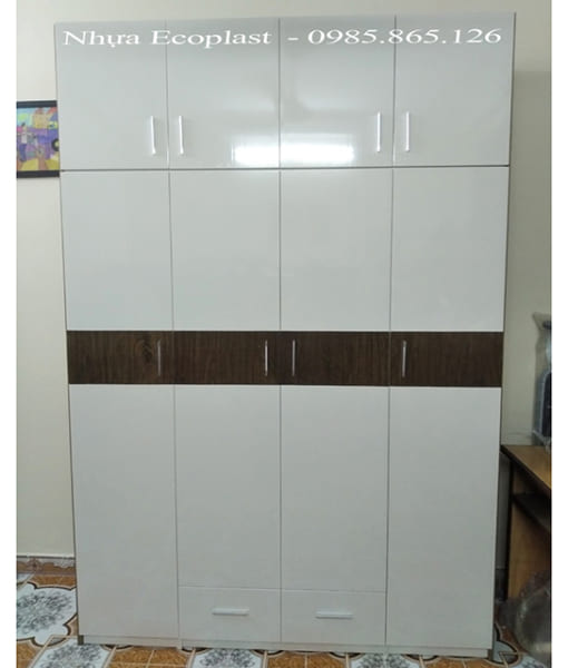 tủ nhựa đựng quần áo 4 buồng nhựa Ecoplast