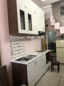 thi công tủ bếp nhựa Ecoplast