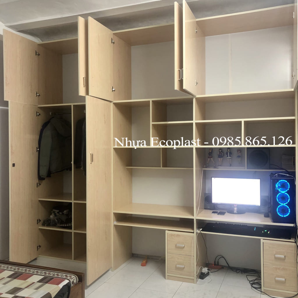 tủ quần áo liền bàn học