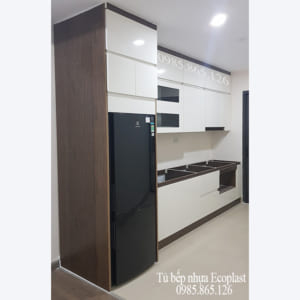 tủ bếp chung cư bằng nhựa