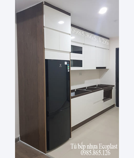 tủ bếp chung cư bằng nhựa