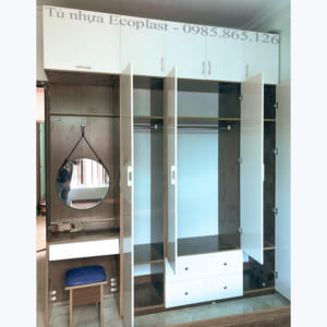 tủ quần áo nhựa Ecoplast liền bàn trang điểm