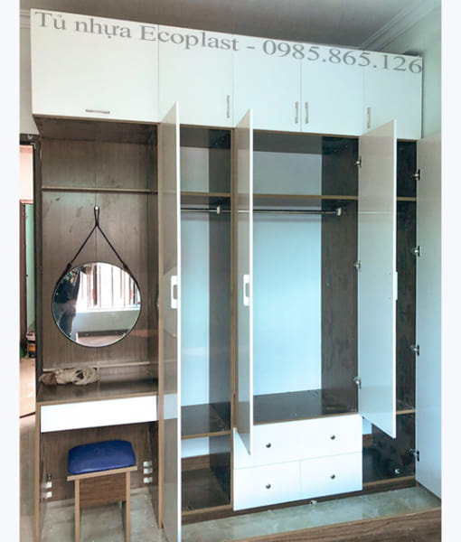 tủ quần áo nhựa Ecoplast liền bàn trang điểm