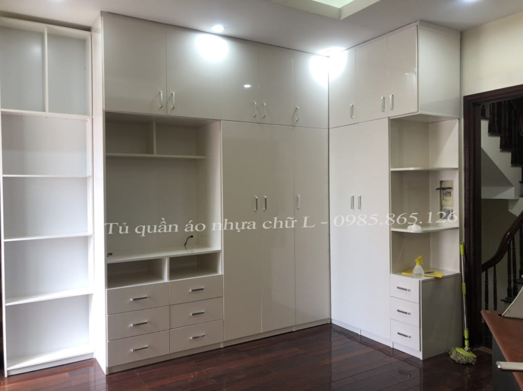 tủ quần áo nhựa cua góc chữ L nhựa Ecoplast