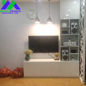 kệ ti vi liền giá đựng đồ bằng nhựa