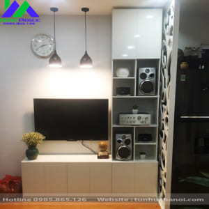 tủ kệ ti vi kèm tủ đựng đồ bằng nhựa