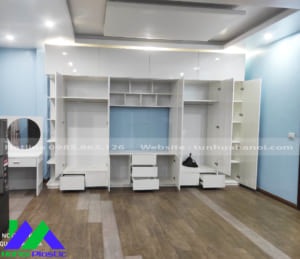 tủ quần áo nhựa Ecoplast kết hợp kệ ti vi
