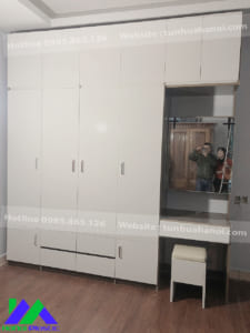 tủ nhựa ecoplast liền bàn trang điểm