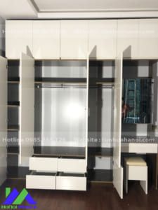 tủ nhựa đựng quần áo nhựa Ecoplast kết hợp bàn trang điểm